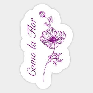 Como la flor - Large flower design Sticker